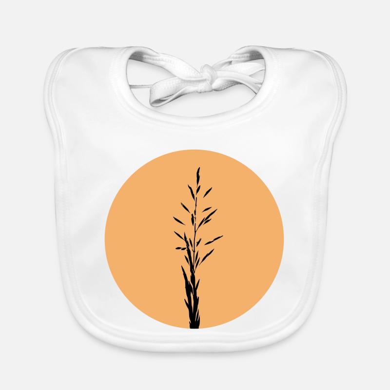 Silhouette im Sunset Circle Baby Bio-Lätzchen