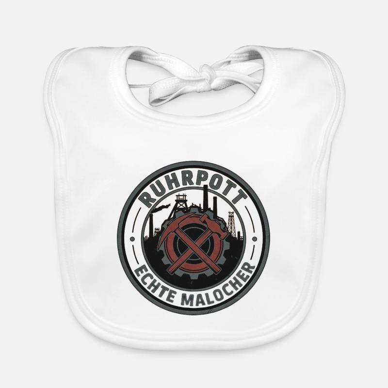 Ruhrpott Echte Malocher Patch Baby Bio-Lätzchen