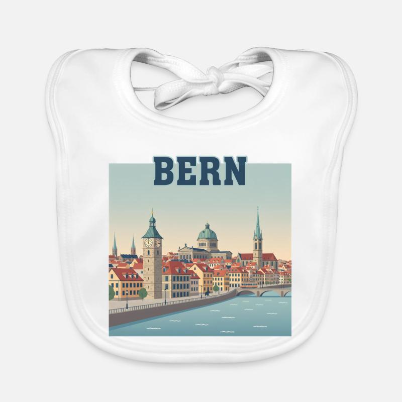 Bern Riverside Cityscape Organic Baby Bibs