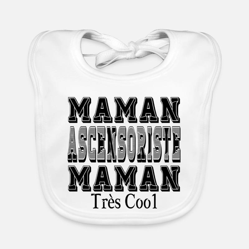 Aufzugsführer Mutter Sehr coole Mutter - Baby Bio-Lätzchen - Weiß