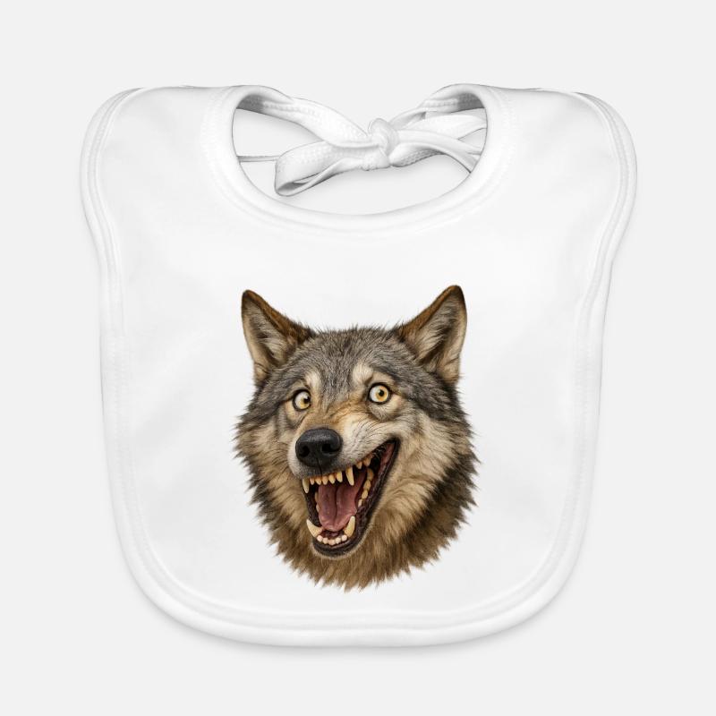 Wolfskopf Wildes Maul Baby Bio-Lätzchen