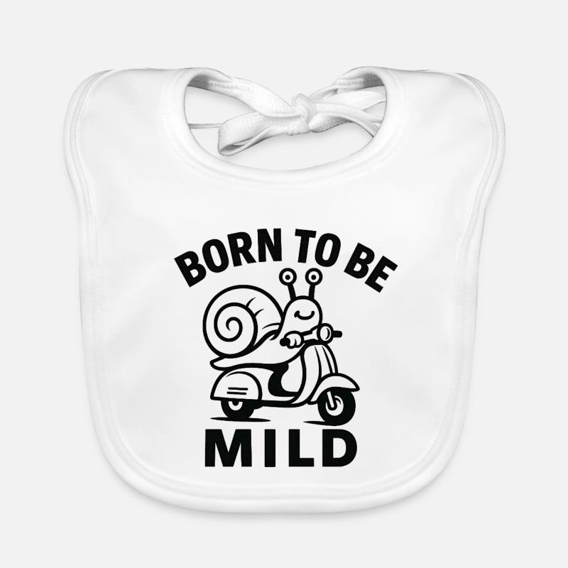 Born to Be Mild Snail on Roller Organic Baby Bibs