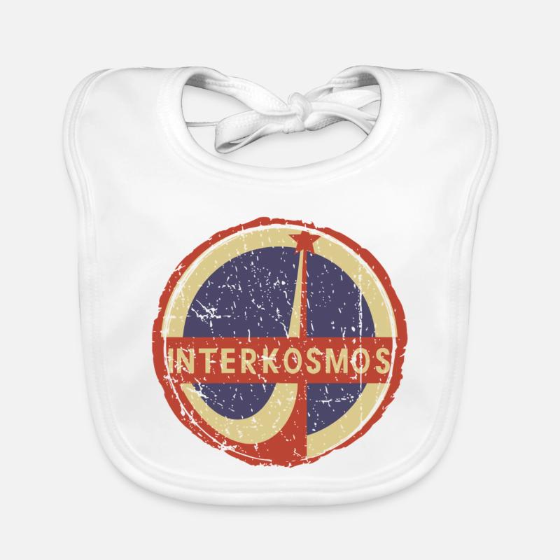 Interkosmos DDR Retro Circle Emblem Baby Bio-Lätzchen