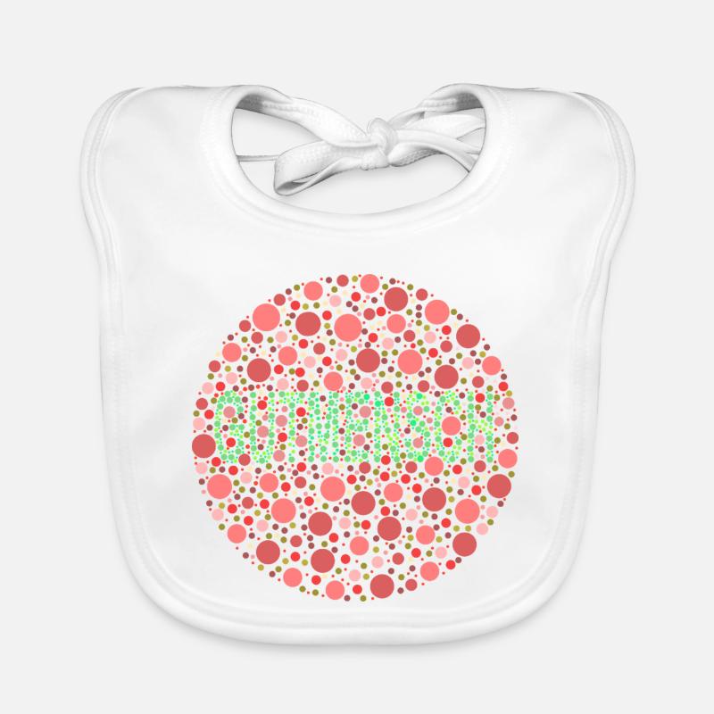 Farbtest Schrift Baby Bio-Lätzchen