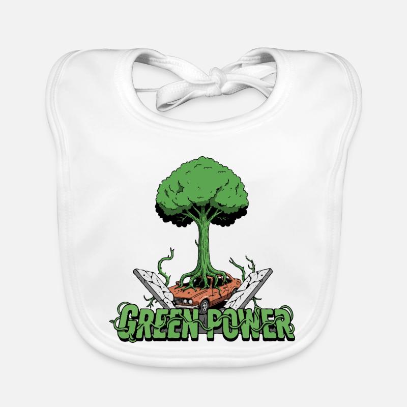 Green power tree Organic Baby Bibs