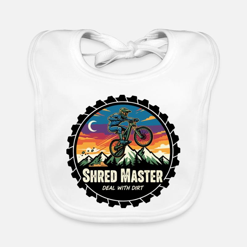 Shred Master Dirt MTB Sunset Organic Baby Bibs