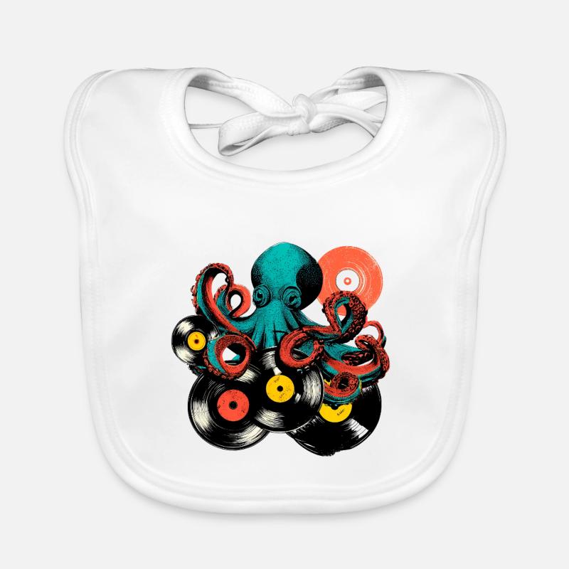 Octopus Vinyl Mix Organic Baby Bibs