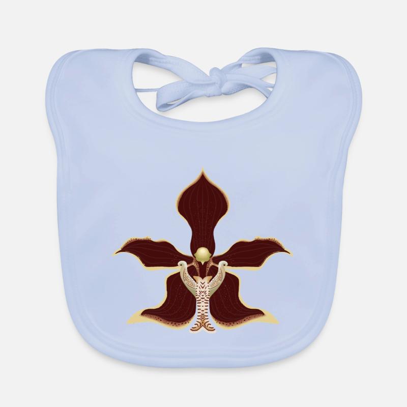 fleur d’orchidée Bavoir bio Bébé