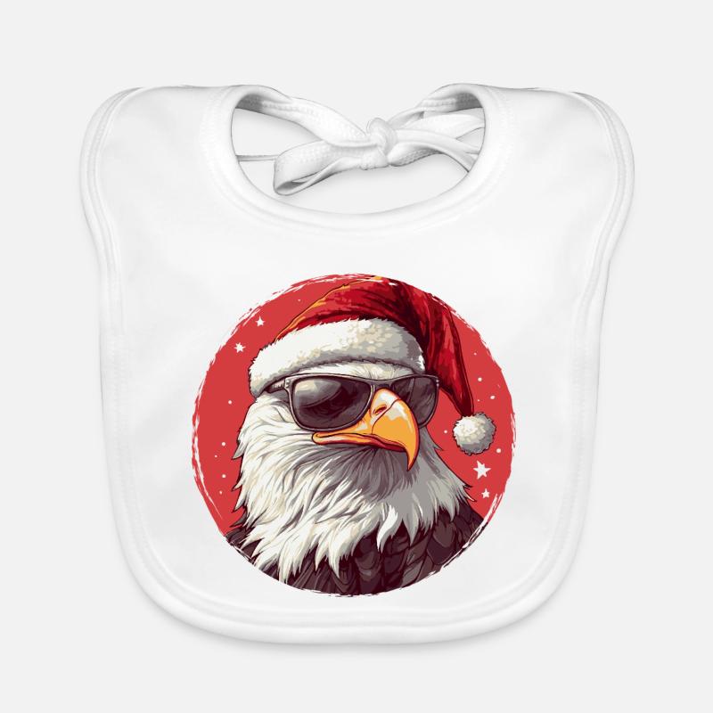 Père Noël aigle avec des lunettes de soleil Bavoir bio Bébé