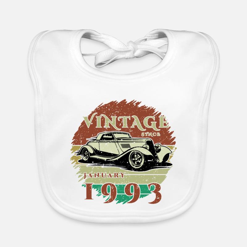 33. Geburtstag - Klassiker - Vintage since 01/1993 Baby Bio-Lätzchen