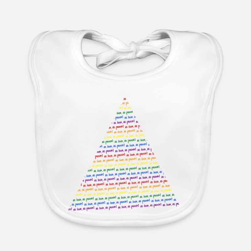 Be Loud Be Proud Pyramid Rainbow Baby Bio-Lätzchen