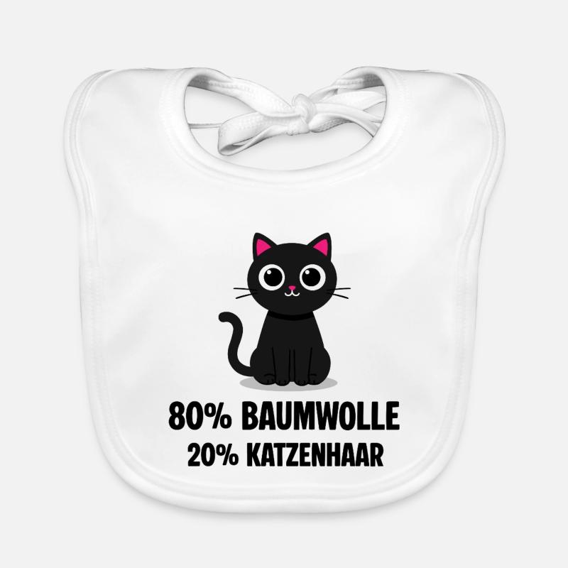 80 % coton 20 % poils de chat Drôle de remarque de chat Bavoir bio Bébé