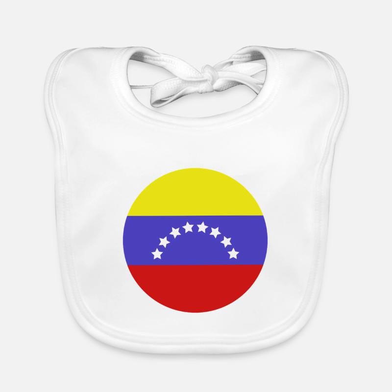 Drapeau rond du Venezuela Bavoir bio Bébé