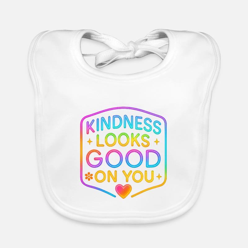 Kindness Neon steht dir gut Baby Bio-Lätzchen