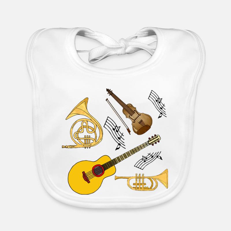 Musical instruments Organic Baby Bibs
