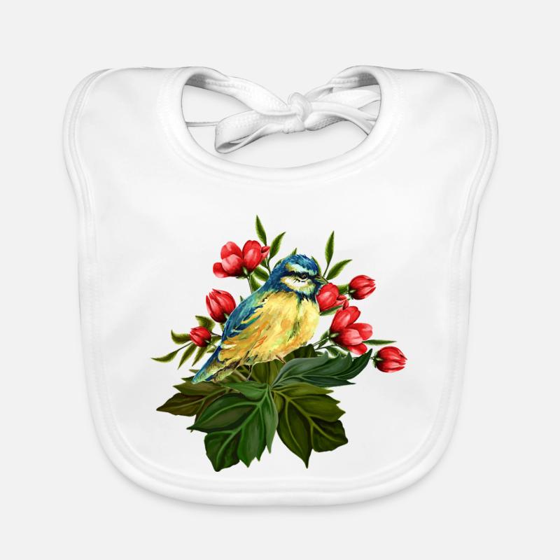 Bunter Vogel Baby Bio-Lätzchen