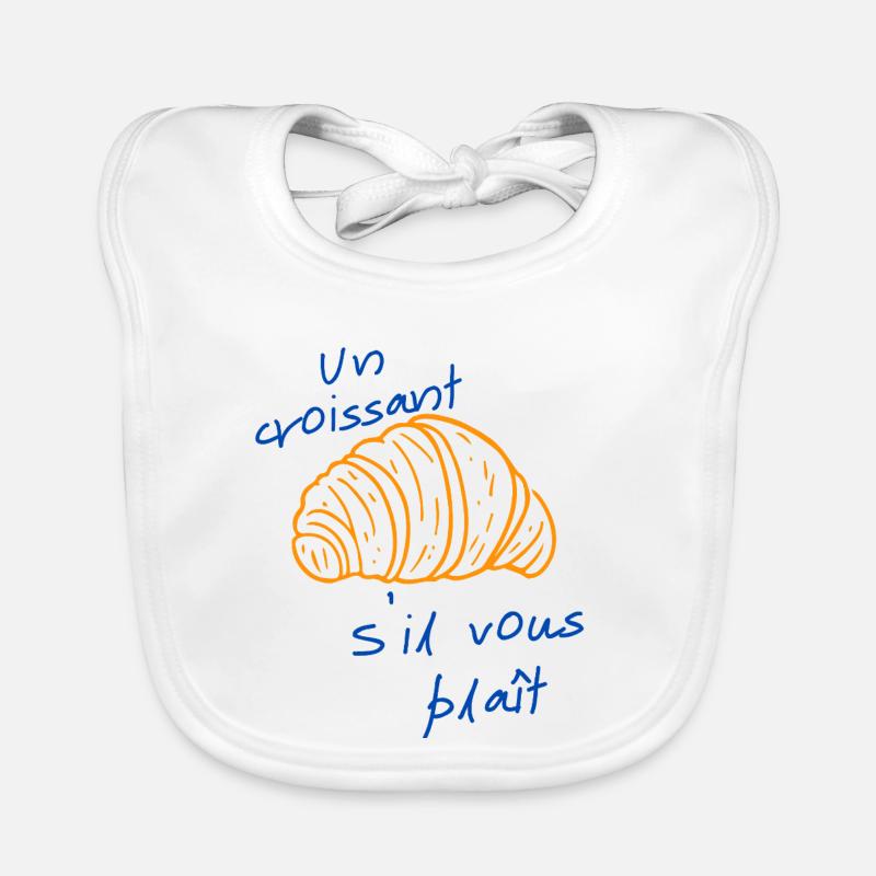 A croissant please Organic Baby Bibs