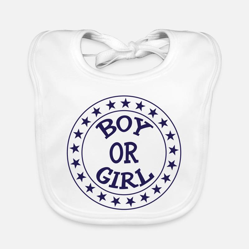 Junge oder Mädchen? Schwangerschaftsgeburt Schwanger Baby Bio-Lätzchen