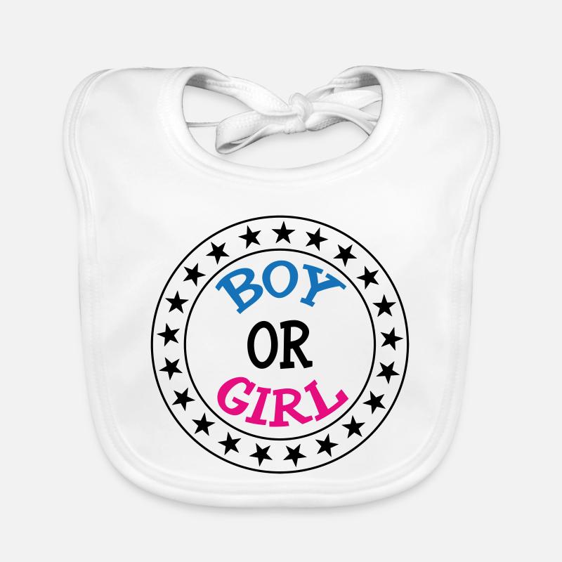 Junge oder Mädchen? Schwangerschaftsgeburt Schwanger Baby Bio-Lätzchen