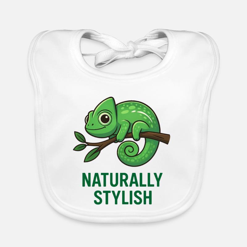 Caméléon élégant Bavoir bio Bébé