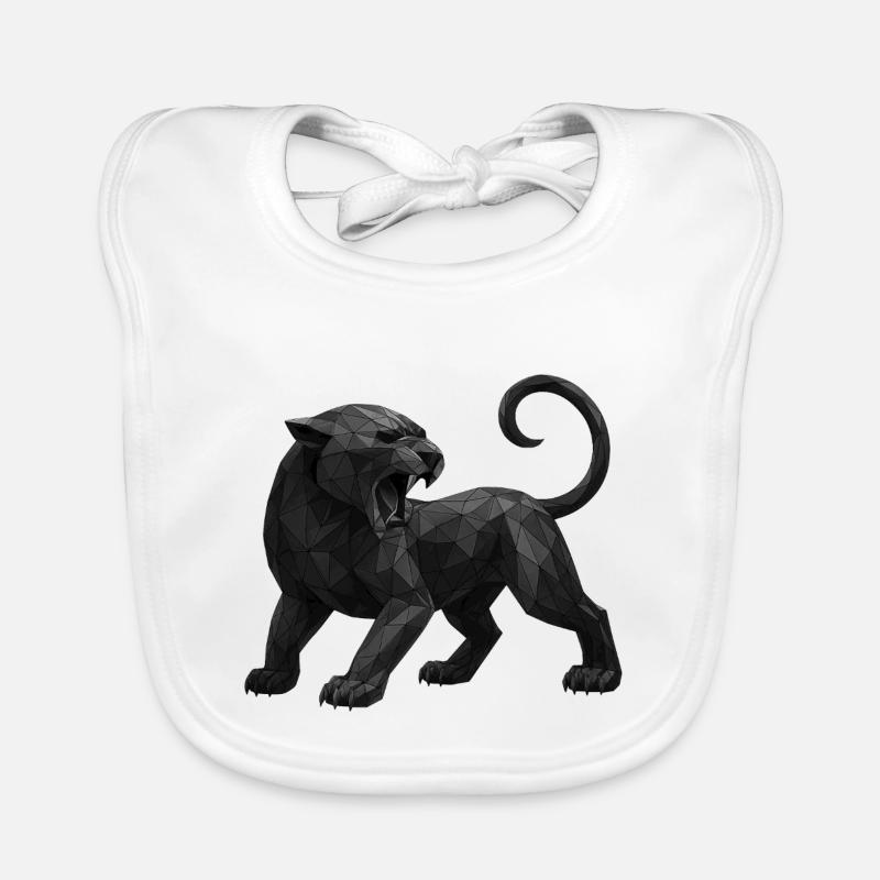 Geometrischer Schwarzpanther Baby Bio-Lätzchen
