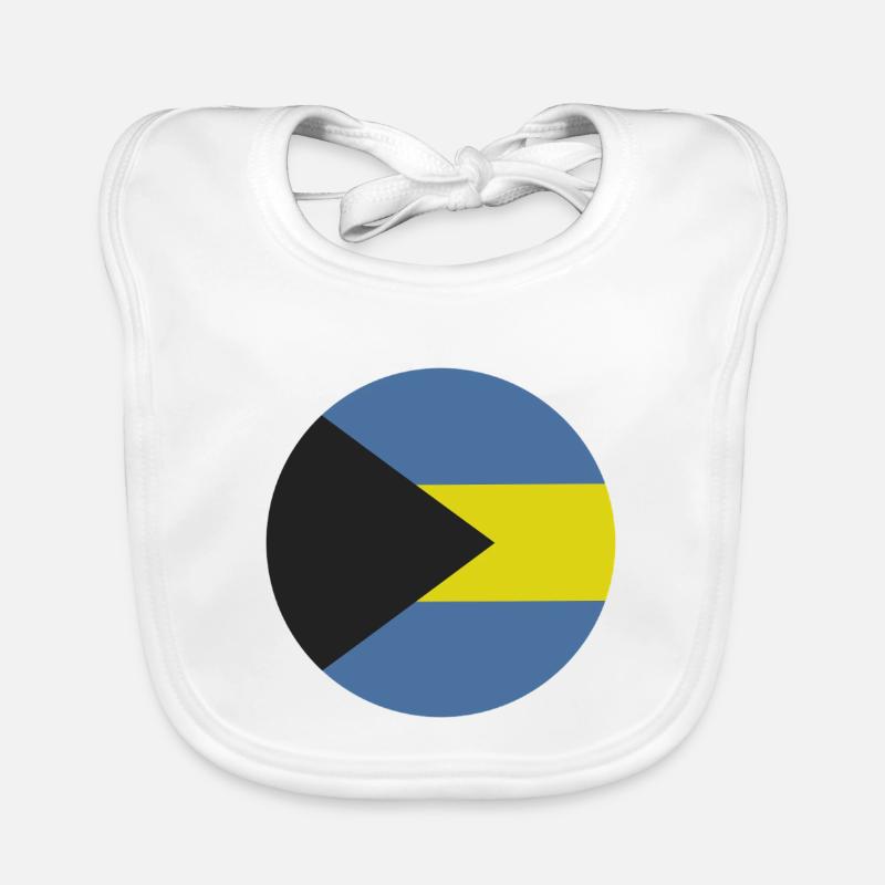 Drapeau rond des Bahamas Bavoir bio Bébé