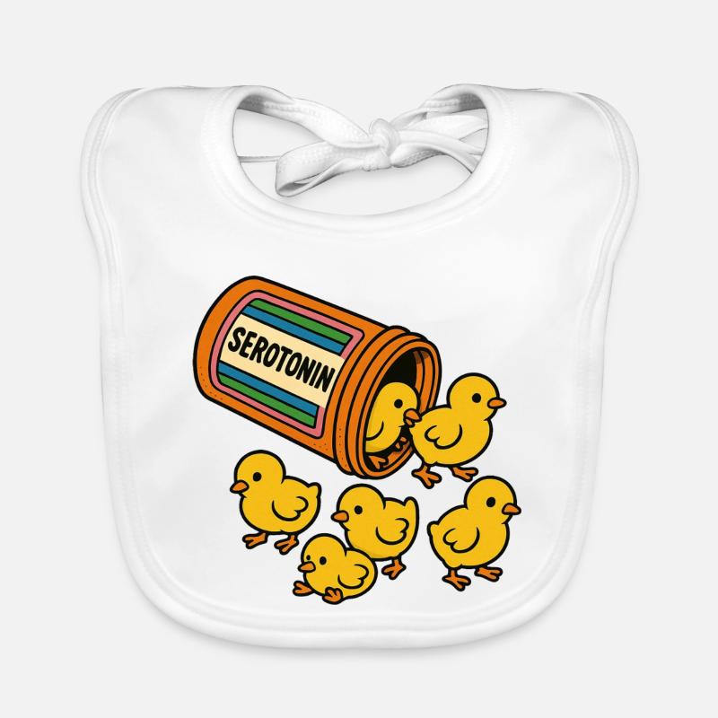 Serotonin Chick Parade Organic Baby Bibs