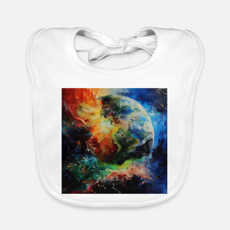 La Terre dans la magie des couleurs Bavoir bio Bébé