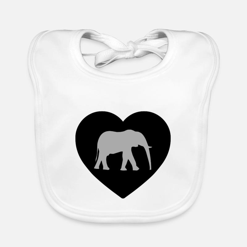 Éléphant Bavoir bio Bébé