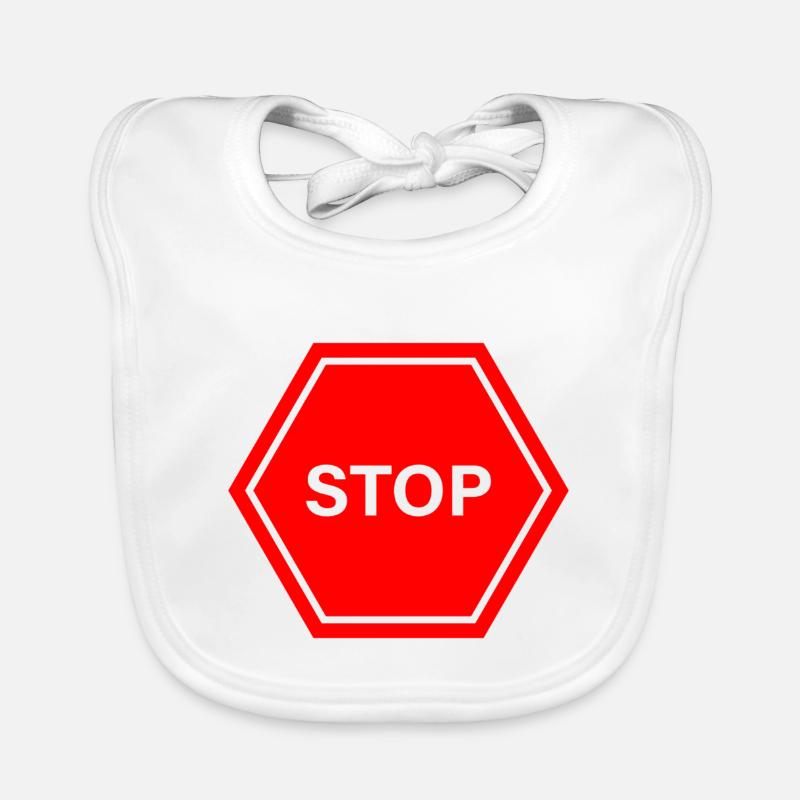 Panneau stop Bavoir bio Bébé