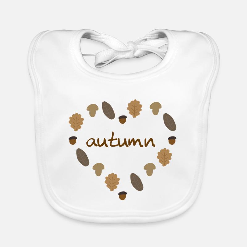 Herbstliebe - Baby Bio-Lätzchen - Weiß