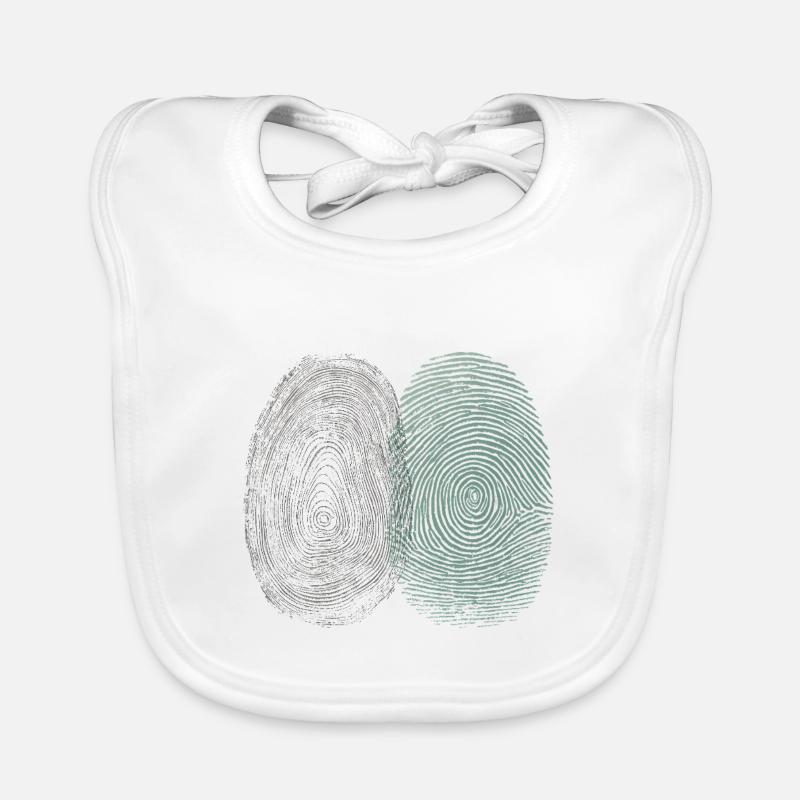 Fingerprint & Tree Rings – Nature Identity Organic Baby Bibs