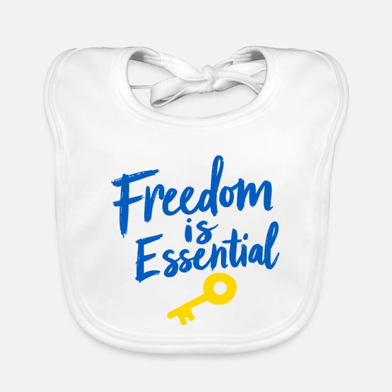 Freedom Is Essential Key to Freedom Organic Baby Bibs
