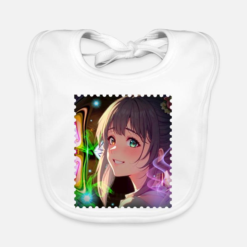 Magical Neon Dream Heroine Organic Baby Bibs