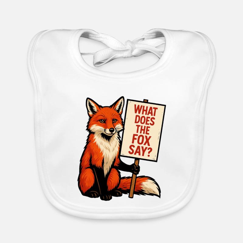 Fox with Shield – What Does the Fox Say Organic Baby Bibs
