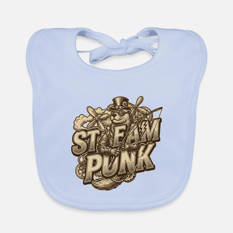 Steampunk Ästhetik & Retro Baby Bio-Lätzchen