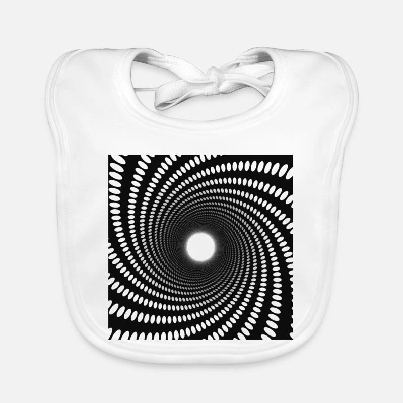 Vortex en spirale à points hypnotiques Bavoir bio Bébé
