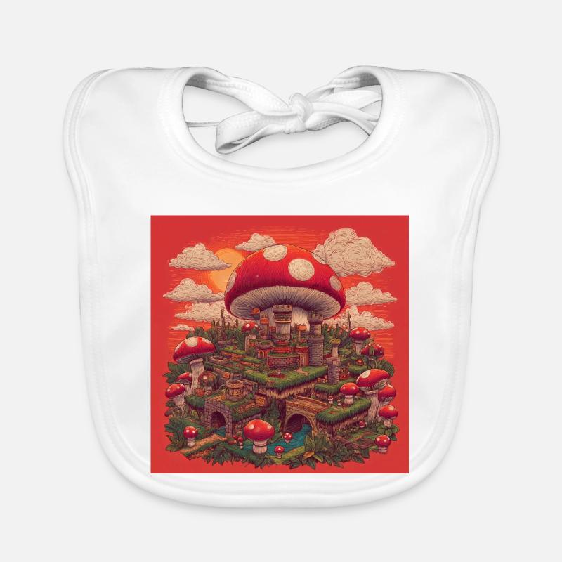 Royaume des Champignons II Bavoir bio Bébé