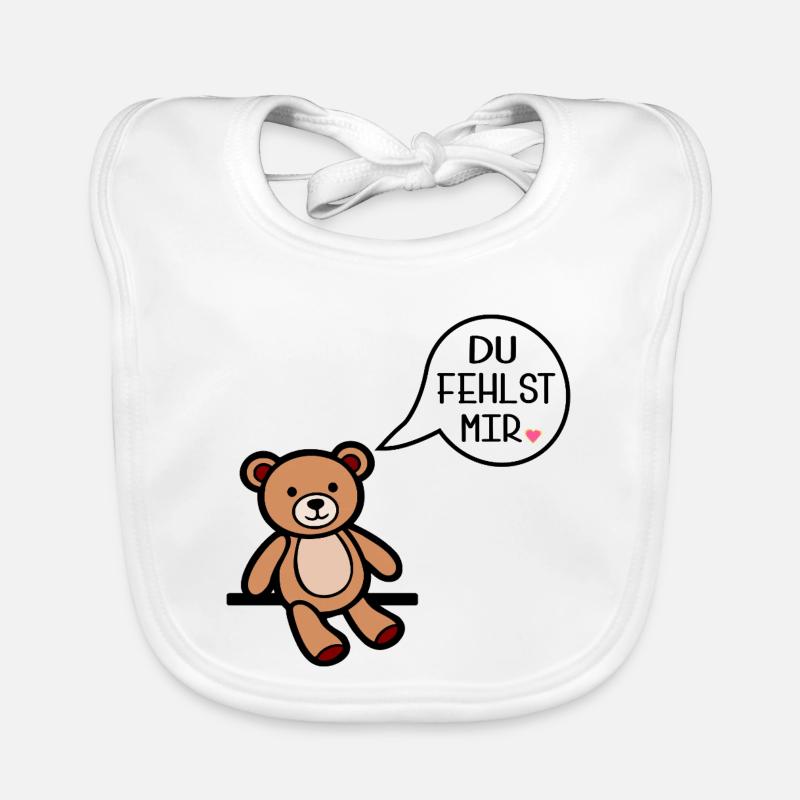 Du fehlst mir - Bär Baby Bio-Lätzchen