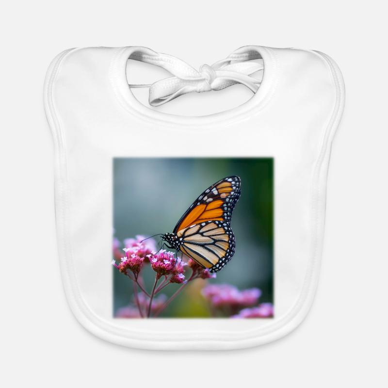 Macro du papillon monarque Bavoir bio Bébé