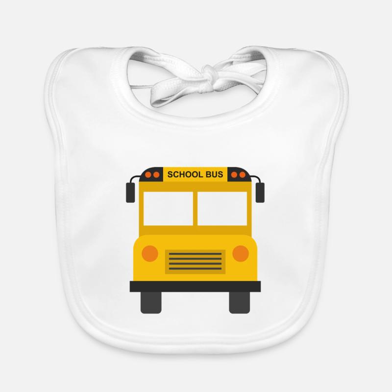 Devant du bus scolaire Bavoir bio Bébé