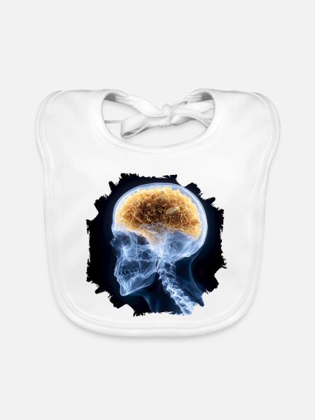 The other day at the X-ray - everything is fine - Organic Baby Bibs - white - Front