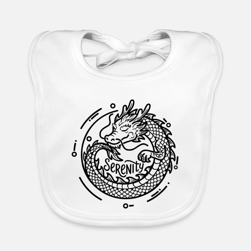 Serenity Dragon - Mindfulness & Fantasy Organic Baby Bibs