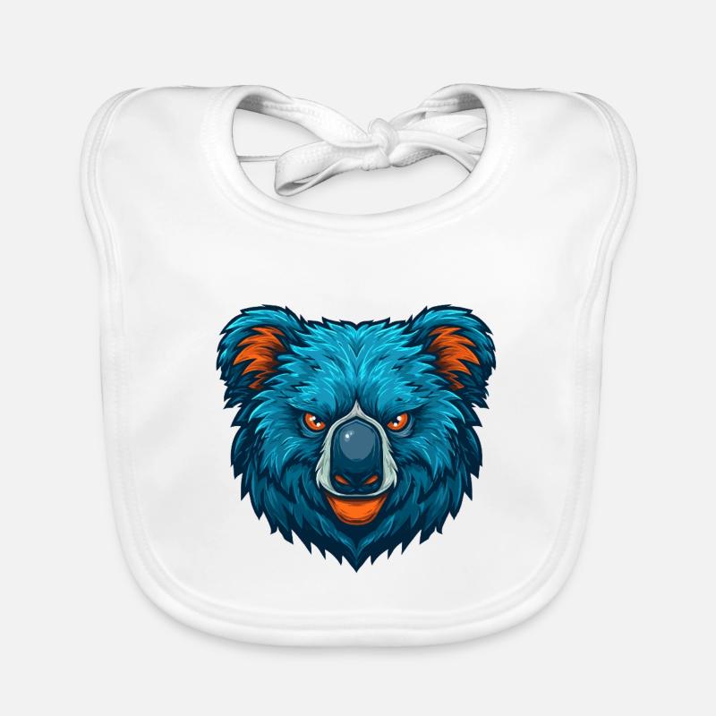 Fierce Koala Esports Maskottchen-Logo Baby Bio-Lätzchen