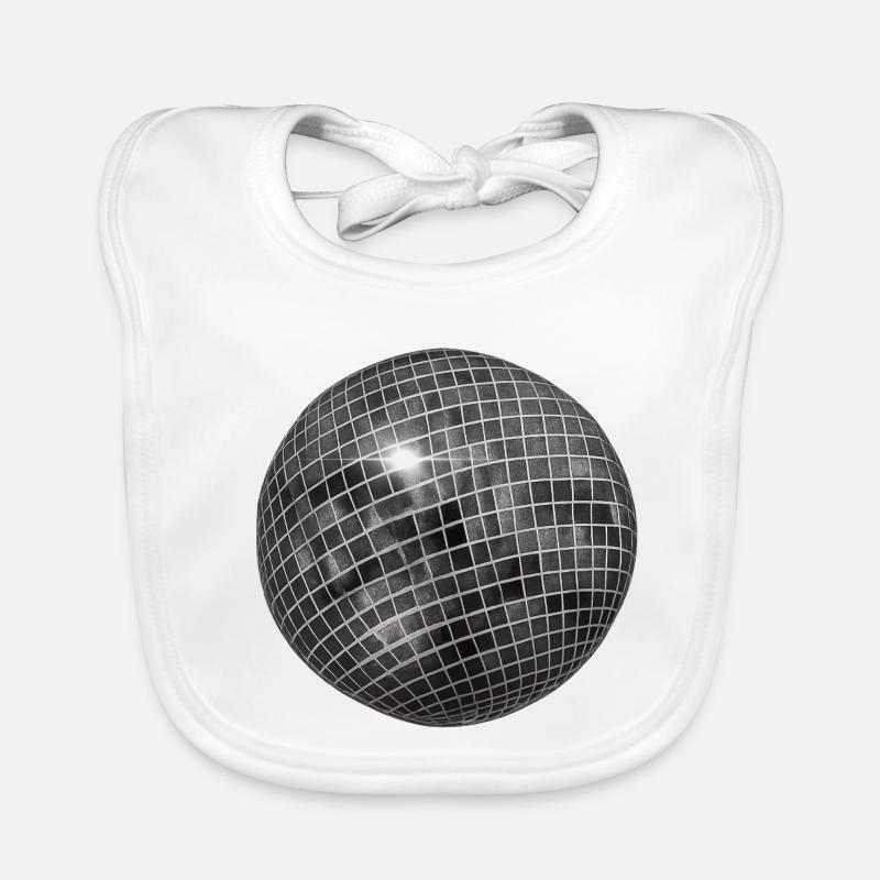Geometric glitter sphere Organic Baby Bibs