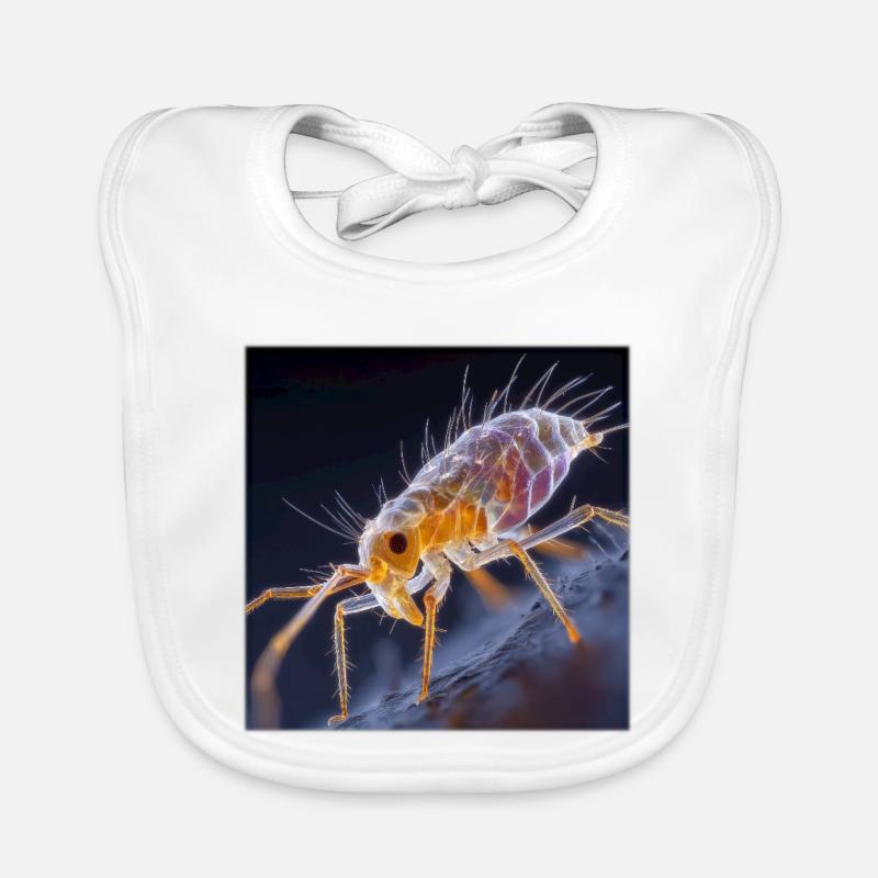 Transparent Flea – Golden Insects Macro Art Organic Baby Bibs