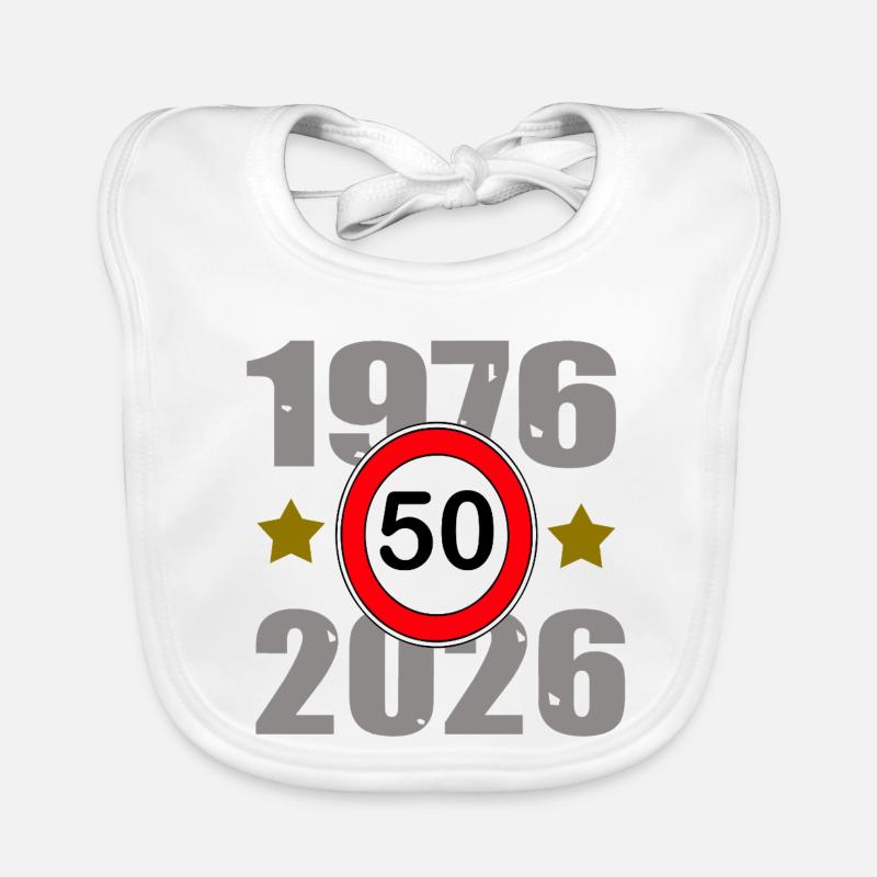 50th anniversary 1976-2026 Organic Baby Bibs