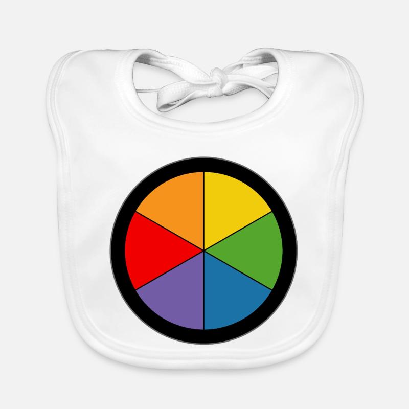 Regenbogen Farbkreis Baby Bio-Lätzchen