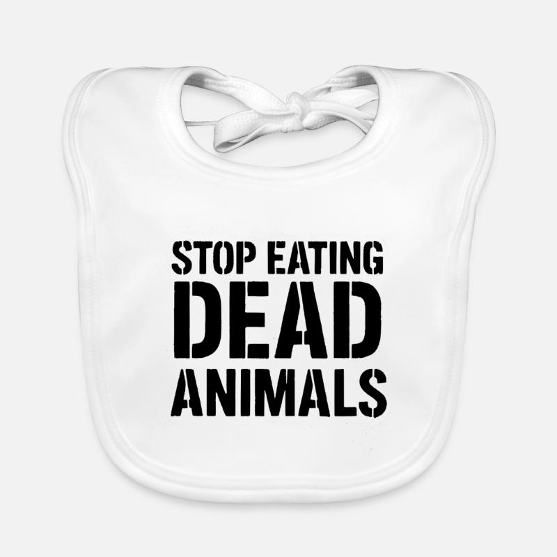 Arrêtez de manger des animaux morts Bavoir bio Bébé