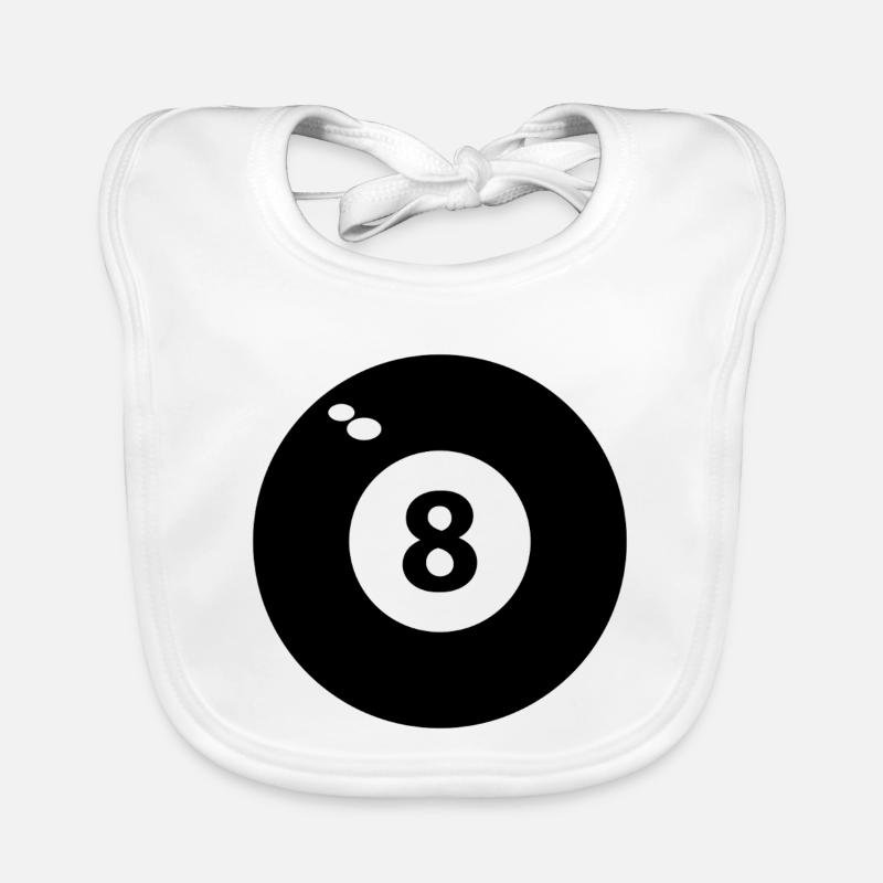 8 billiards noirs Bavoir bio Bébé